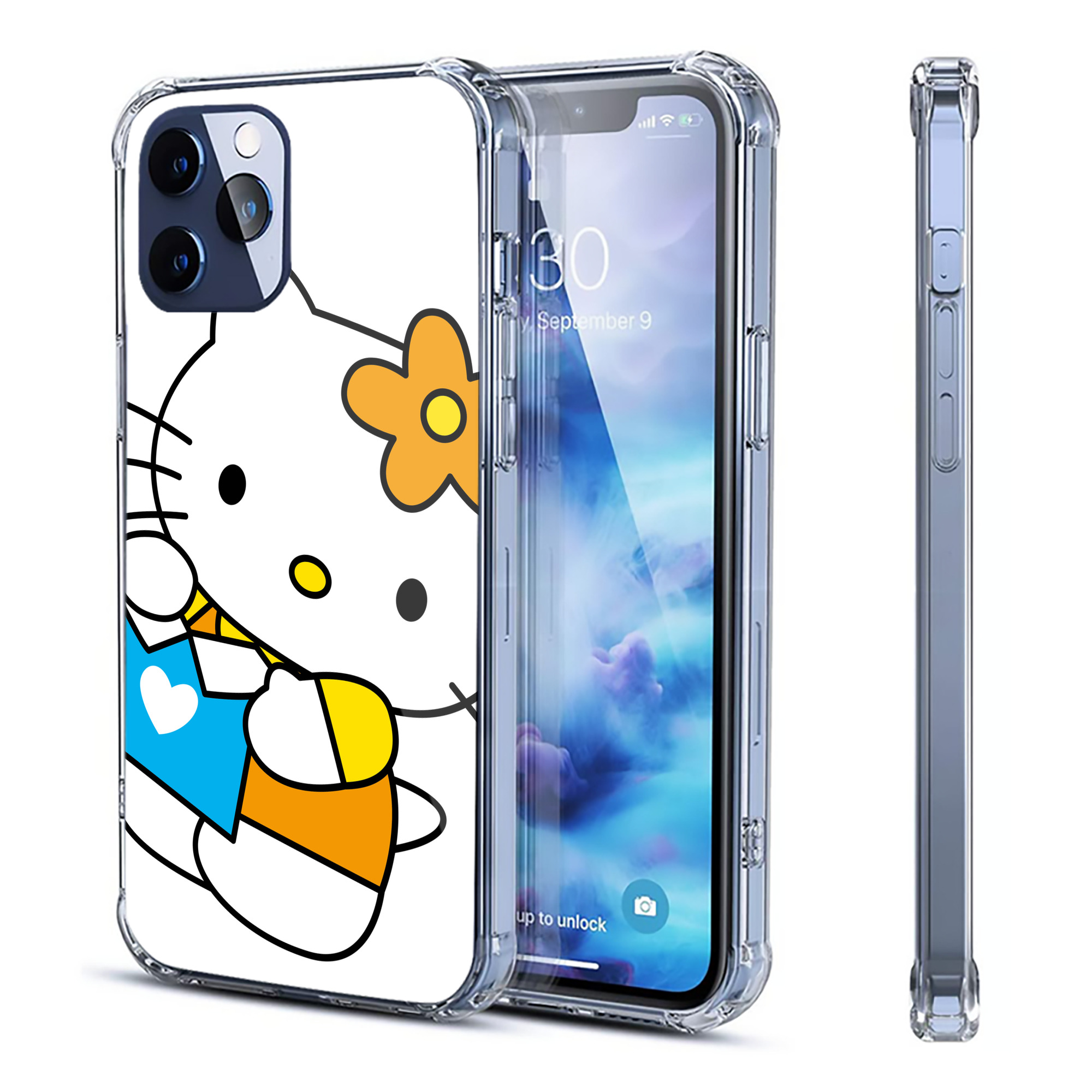 （画像用） Hello Kitty ハローキティ 【iPhone 12シリーズ対応】透明スマホケース（クリアソフトケース）